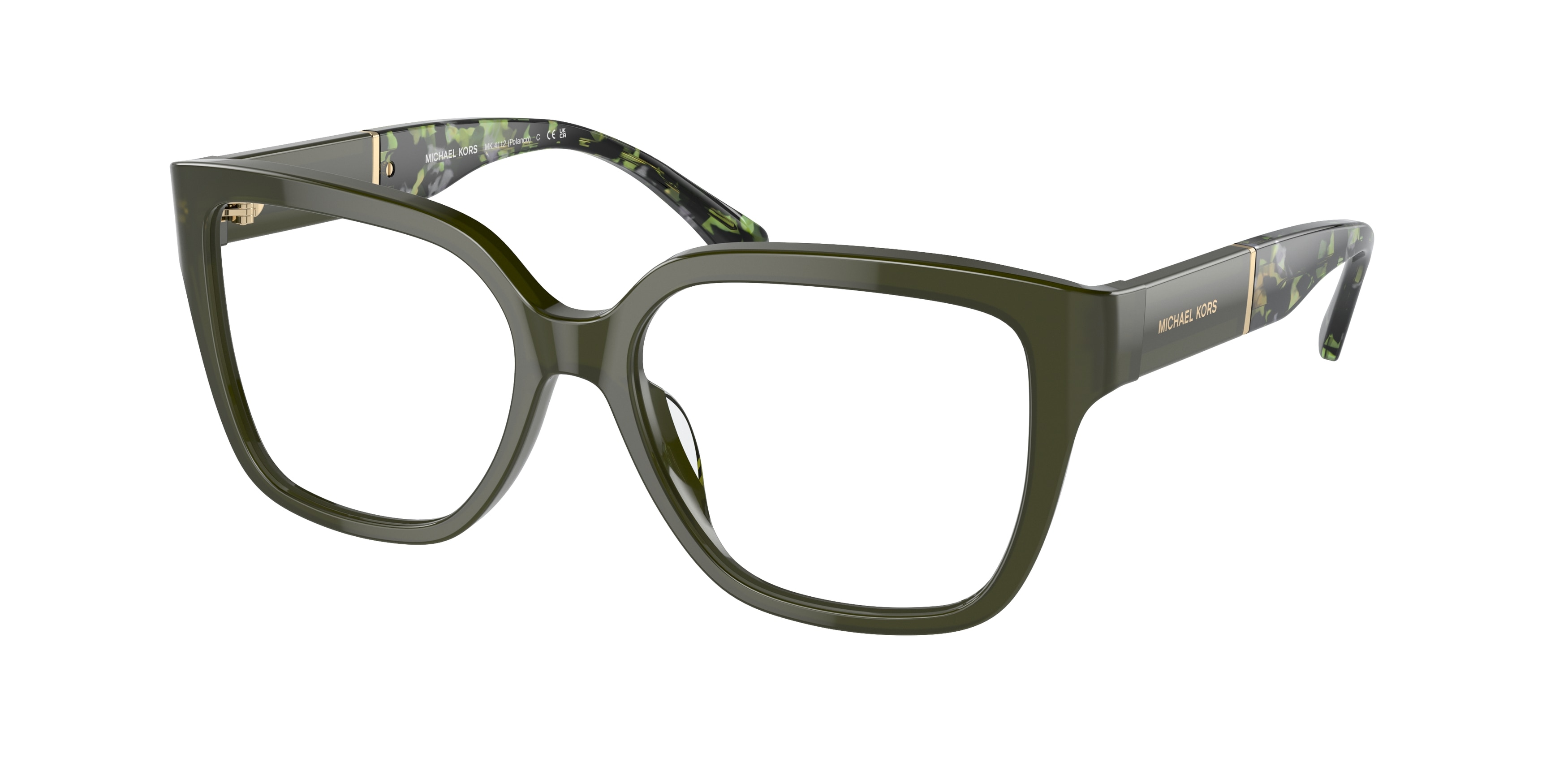 Michael Kors Woman MK4112 POLANCO 3947 Vista frames Acetate Green Transparent Squared Normal-image